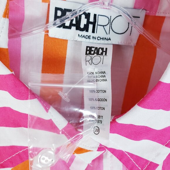 NWoT Beach Riot Revolve Alexa Shirt Dress Top Sunset Stripes Coverup size S/M - Picture 6 of 13